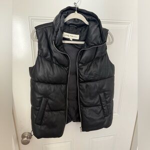 Sebby collection faux leather vest